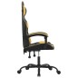 Sedia da Gaming Nera e Oro in Similpelle Sedia da Gaming Nera e Oro in Similpelle