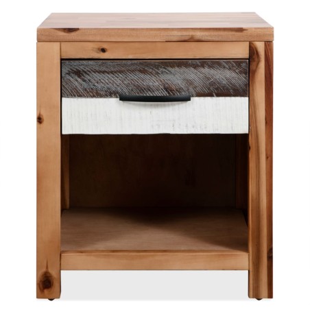 Comodino in Legno Massello d'Acacia 40x30x48 cm