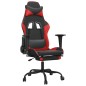 vidaXL Sedia da Gaming con Poggiapiedi Nero e Rosso in Similpelle vidaXL Sedia da Gaming con Poggiapiedi Nero e Rosso in Similpelle