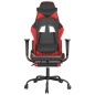 vidaXL Sedia da Gaming con Poggiapiedi Nero e Rosso in Similpelle vidaXL Sedia da Gaming con Poggiapiedi Nero e Rosso in Similpelle
