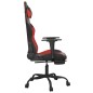 vidaXL Sedia da Gaming con Poggiapiedi Nero e Rosso in Similpelle vidaXL Sedia da Gaming con Poggiapiedi Nero e Rosso in Similpelle