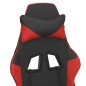 vidaXL Sedia da Gaming con Poggiapiedi Nero e Rosso in Similpelle vidaXL Sedia da Gaming con Poggiapiedi Nero e Rosso in Similpelle