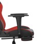 vidaXL Sedia da Gaming con Poggiapiedi Nero e Rosso in Similpelle vidaXL Sedia da Gaming con Poggiapiedi Nero e Rosso in Similpelle