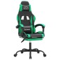 vidaXL Sedia da Gaming con Poggiapiedi Nero e Verde in Similpelle vidaXL Sedia da Gaming con Poggiapiedi Nero e Verde in Similpelle
