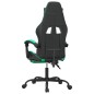 vidaXL Sedia da Gaming con Poggiapiedi Nero e Verde in Similpelle vidaXL Sedia da Gaming con Poggiapiedi Nero e Verde in Similpelle