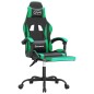 vidaXL Sedia da Gaming con Poggiapiedi Nero e Verde in Similpelle vidaXL Sedia da Gaming con Poggiapiedi Nero e Verde in Similpelle
