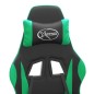 vidaXL Sedia da Gaming con Poggiapiedi Nero e Verde in Similpelle vidaXL Sedia da Gaming con Poggiapiedi Nero e Verde in Similpelle