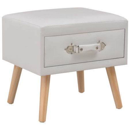 vidaXL Comodino Bianco 40x35x40 cm in Similpelle