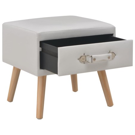 vidaXL Comodino Bianco 40x35x40 cm in Similpelle