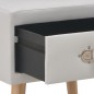vidaXL Comodino Bianco 40x35x40 cm in Similpelle vidaXL Comodino Bianco 40x35x40 cm in Similpelle