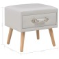 vidaXL Comodino Bianco 40x35x40 cm in Similpelle vidaXL Comodino Bianco 40x35x40 cm in Similpelle