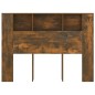 Testiera con Scomparti Rovere Fumo 140x18,5x104,5 cm Testiera con Scomparti Rovere Fumo 140x18,5x104,5 cm
