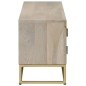 Mobile Porta TV 110x30x40 cm Legno Massello di Mango Sbiancato Mobile Porta TV 110x30x40 cm Legno Massello di Mango Sbiancato