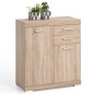 FMD Credenza con 2 Ante e 2 Cassetti 80x34,9x89,9 cm Rovere FMD Credenza con 2 Ante e 2 Cassetti 80x34,9x89,9 cm Rovere