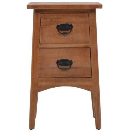 Comodino in Legno Massello di Abete 40x29x68 cm Marrone