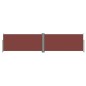 Tenda da Sole Laterale Retrattile Marrone 140x600 cm Tenda da Sole Laterale Retrattile Marrone 140x600 cm