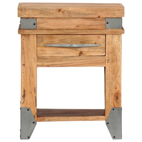 Comodino 40x30x51 cm in Legno Massello di Acacia