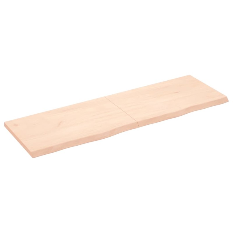 Ripiano a Parete 160x50x4 cm Legno Massello Rovere Non Trattato Ripiano a Parete 160x50x4 cm Legno Massello Rovere Non Trattato