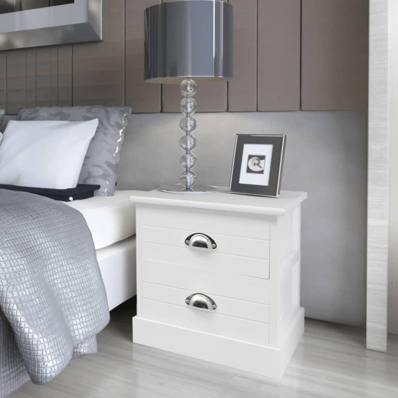 Comodini In Stile Francese 2 Pezzi Bianco Comodini In Stile Francese 2 Pezzi Bianco