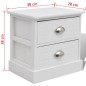 Comodini In Stile Francese 2 Pezzi Bianco Comodini In Stile Francese 2 Pezzi Bianco