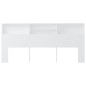 Testiera con Contenitore Bianco 200x19x103,5 cm