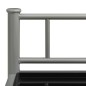 Comodini 2 pz Grigio e Nero in Metallo e Vetro Comodini 2 pz Grigio e Nero in Metallo e Vetro