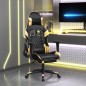 vidaXL Sedia da Gaming con Poggiapiedi Nero e Oro in Similpelle vidaXL Sedia da Gaming con Poggiapiedi Nero e Oro in Similpelle
