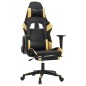 vidaXL Sedia da Gaming con Poggiapiedi Nero e Oro in Similpelle vidaXL Sedia da Gaming con Poggiapiedi Nero e Oro in Similpelle