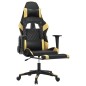 vidaXL Sedia da Gaming con Poggiapiedi Nero e Oro in Similpelle vidaXL Sedia da Gaming con Poggiapiedi Nero e Oro in Similpelle