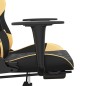 vidaXL Sedia da Gaming con Poggiapiedi Nero e Oro in Similpelle vidaXL Sedia da Gaming con Poggiapiedi Nero e Oro in Similpelle