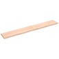 Ripiano a Parete 220x30x4 cm Legno Massello Rovere Non Trattato