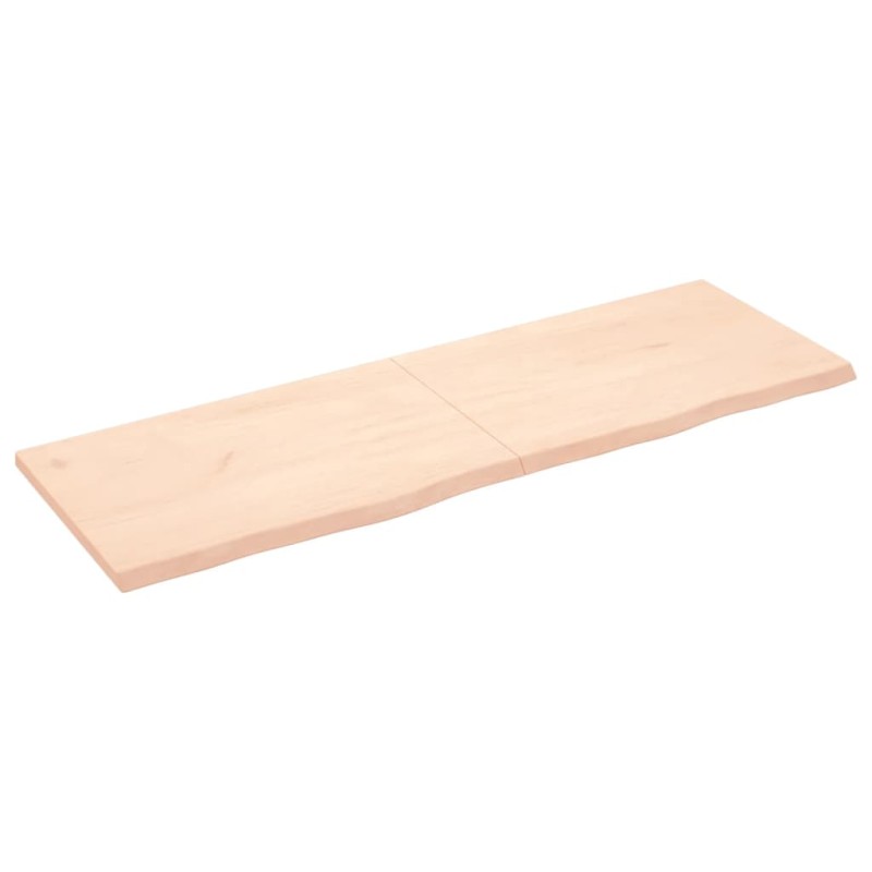 Ripiano a Parete 180x60x4 cm Legno Massello Rovere Non Trattato Ripiano a Parete 180x60x4 cm Legno Massello Rovere Non Trattato