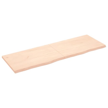 Ripiano a Parete 180x60x4 cm Legno Massello Rovere Non Trattato