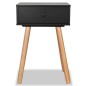 Comodini Set 2 pz in Massello di Pino 40x30x61 cm Neri Comodini Set 2 pz in Massello di Pino 40x30x61 cm Neri