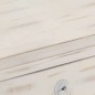 Comodino Bianco 40x30x50 cm in Legno Massello di Mango Comodino Bianco 40x30x50 cm in Legno Massello di Mango