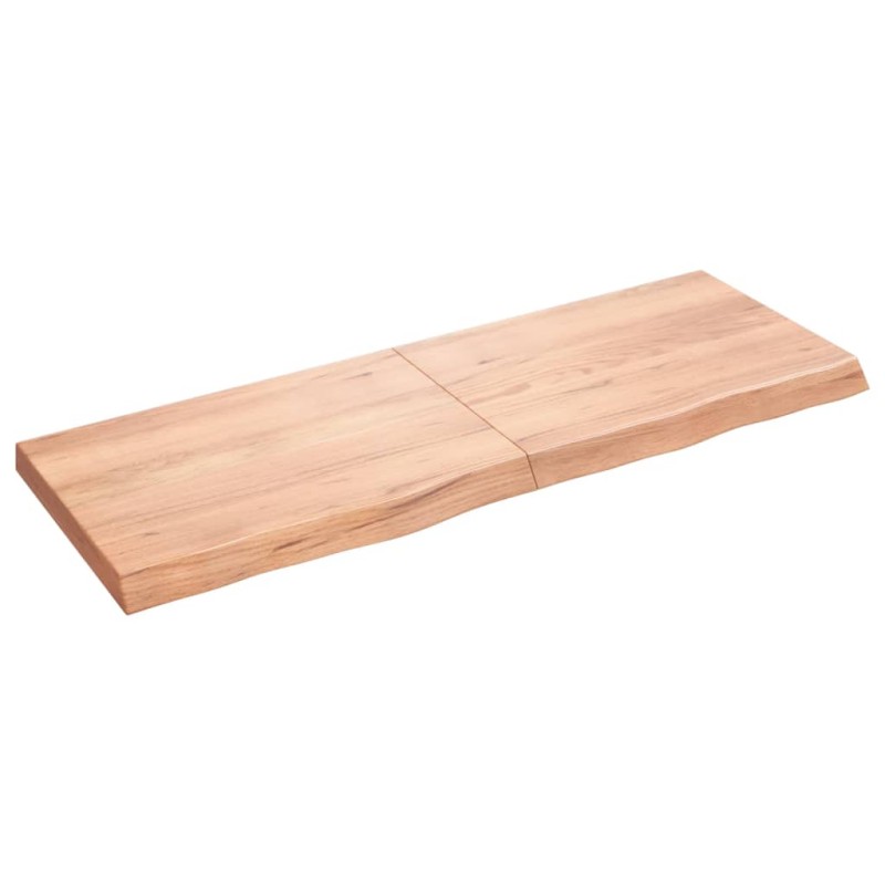 Ripiano Muro Marrone Chiaro 140x50x6cm Massello Rovere Trattato Ripiano Muro Marrone Chiaro 140x50x6cm Massello Rovere Trattato