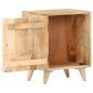 Comodino Intagliato 40x30x50 cm in Legno Massello di Mango Comodino Intagliato 40x30x50 cm in Legno Massello di Mango