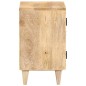 Comodino Intagliato 40x30x50 cm in Legno Massello di Mango Comodino Intagliato 40x30x50 cm in Legno Massello di Mango