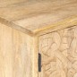 Comodino Intagliato 40x30x50 cm in Legno Massello di Mango Comodino Intagliato 40x30x50 cm in Legno Massello di Mango