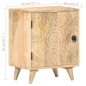 Comodino Intagliato 40x30x50 cm in Legno Massello di Mango Comodino Intagliato 40x30x50 cm in Legno Massello di Mango