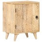 Comodino Intagliato 40x30x50 cm in Legno Massello di Mango Comodino Intagliato 40x30x50 cm in Legno Massello di Mango