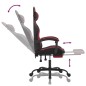 Sedia da Gaming con Poggiapiedi Nero e Rosso Vino in Similpelle Sedia da Gaming con Poggiapiedi Nero e Rosso Vino in Similpelle