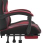Sedia da Gaming con Poggiapiedi Nero e Rosso Vino in Similpelle Sedia da Gaming con Poggiapiedi Nero e Rosso Vino in Similpelle