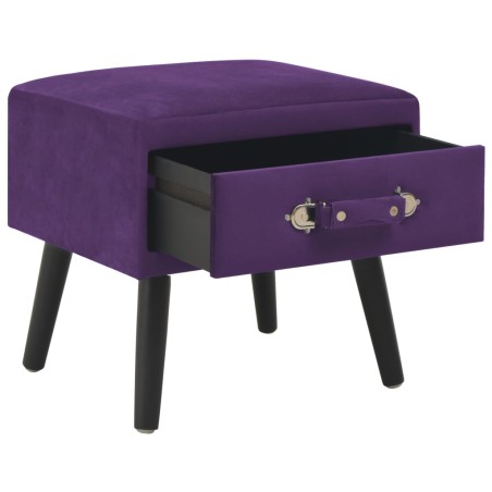 vidaXL Comodino Viola Scuro 40x35x40 cm in Velluto