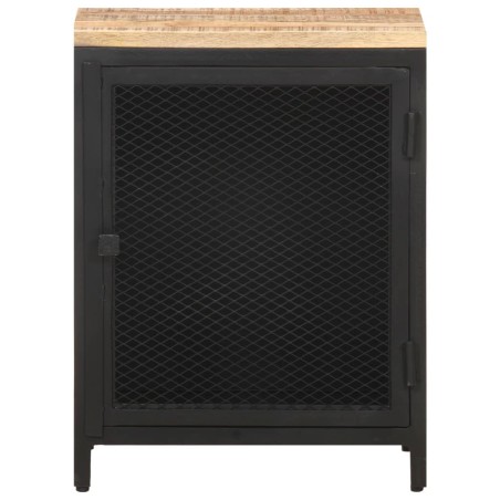 vidaXL Comodino 40x30x53 cm in Legno Massello di Mango Grezzo