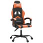 Sedia da Gaming Nero e Arancione in Similpelle Sedia da Gaming Nero e Arancione in Similpelle