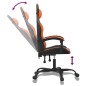 Sedia da Gaming Nero e Arancione in Similpelle Sedia da Gaming Nero e Arancione in Similpelle