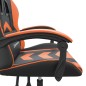 Sedia da Gaming Nero e Arancione in Similpelle Sedia da Gaming Nero e Arancione in Similpelle
