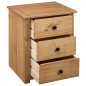 Comodino 46x40x57 cm in Legno di Pino Panama Range Comodino 46x40x57 cm in Legno di Pino Panama Range