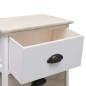 Comodini 2pz Bianco e Naturale 38x28x45cm in Legno di Paulonia Comodini 2pz Bianco e Naturale 38x28x45cm in Legno di Paulonia
